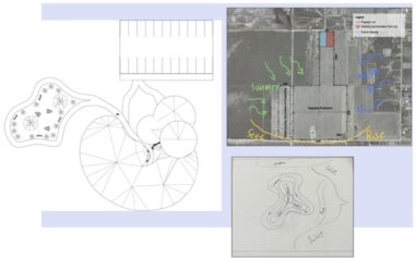 Presentation Board - w/ Site plan Iterations